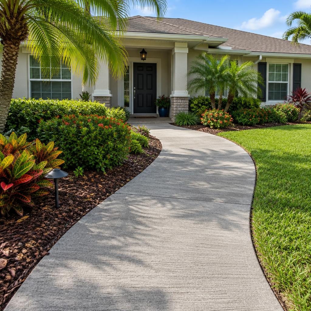Curved front walkway near Citrus Springs, FL